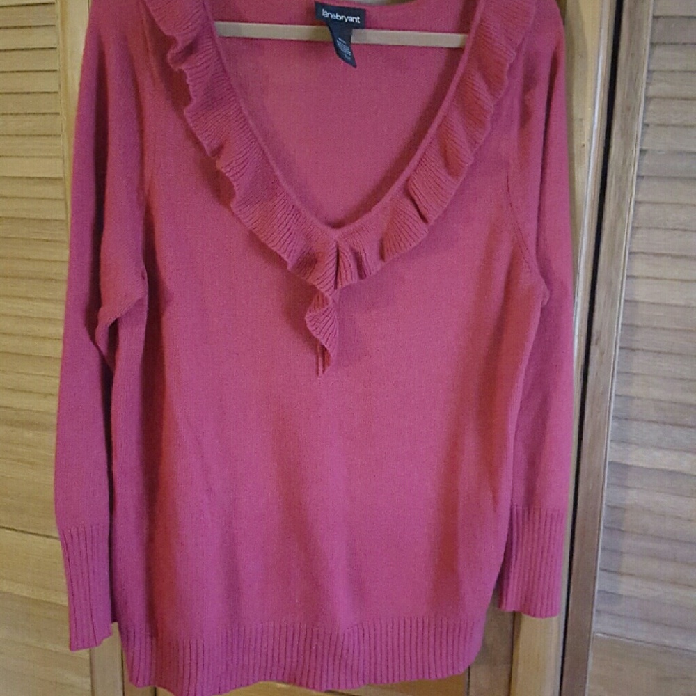 Plus-size Deep V-neck Sweater